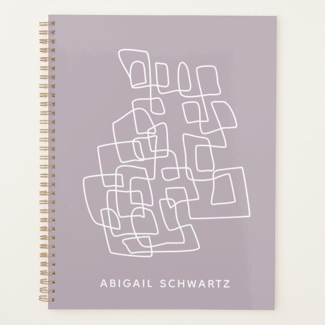 Lilac Abstrait Line Art Personnalisé (Devant)