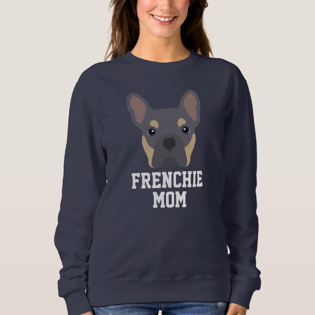 Lilac and Tan French Bulldog Dog Mama Sweatshirt (Vorderseite)