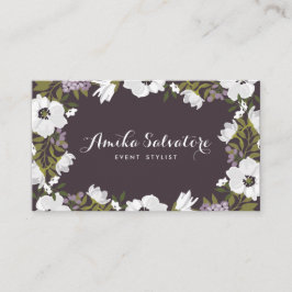 Lilac Anemone Blooms Personalisiert Floral Visitenkarte