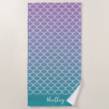 Lilac Aquamarin Gradient Mermaid Fishscale