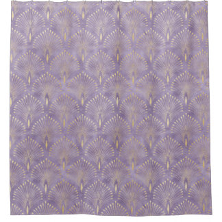 Lilac Aquarell Art Deko Duschvorhang