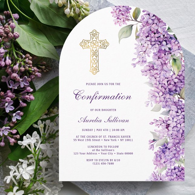 Lilac Arch Confirmation Einladung (Von Creator hochgeladen)