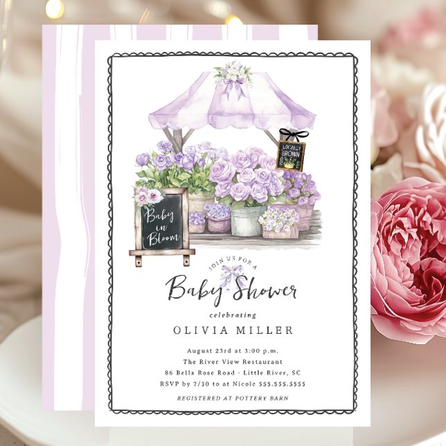 Lilac Baby Bloom Shower Invitation (Créateur téléchargé)