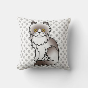 Lilac Bi Colour Persischer Niedlicher Cartoon Cat Kissen