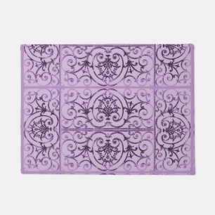 Lilac-Blättermuster Fußmatte
