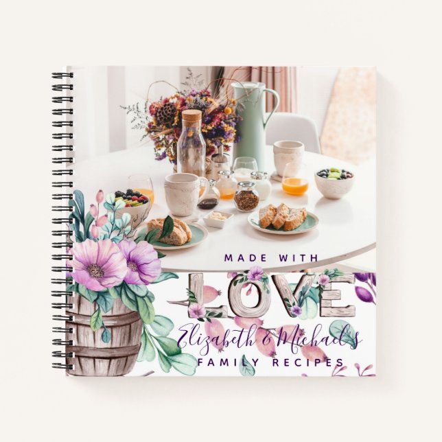 Lilac Bloom Recette personnalisée Livre Mariage Ca (Devant)