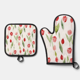 Lilac Blossom Kitchen Set" Ofenhandschuh & Topflappen-Set