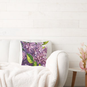 "Lilac Blossoms Throw Kissen fesselnde Blüten"