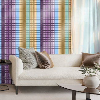 Lilac Blue Gold Green Checkered Elegandesign Muste Tapete