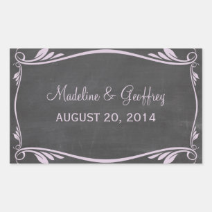 Lilac Blüh Chalkboard Wedding Stickers
