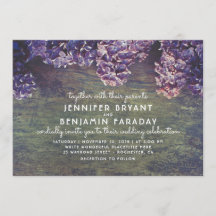 Lilac blühende Branchen Rustikale Holzhochzeit