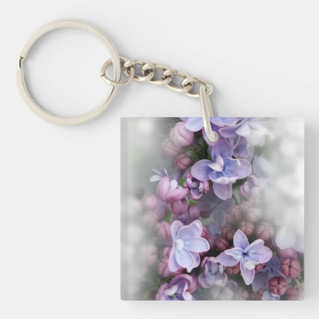 Lilac blüht schlüsselanhänger (Vorderseite)