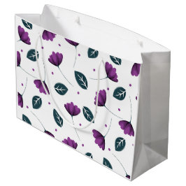 Lilac-Blume auf einem weißen BG-Geschenkbeutel Große Geschenktüte