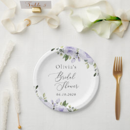 Lilac-Blume, Boho, Brautparty Pappteller