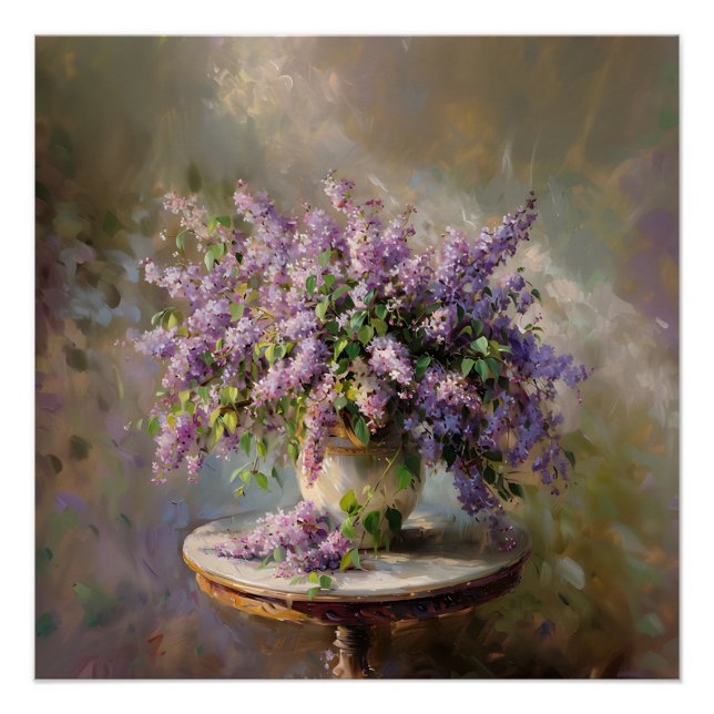 Lilac-Blume in Vase Poster (Vorderseite)