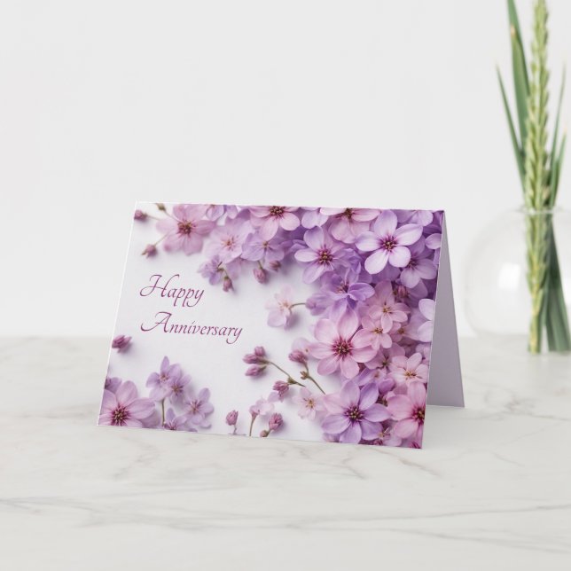 Lilac-Blume-Jubilakarte Feiertagskarte (Vorderseite)