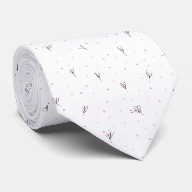 Lilac Blume Krawatte (Gerollt)