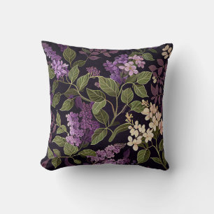 Lilac-Blume Lila botanisches Muster Kissen