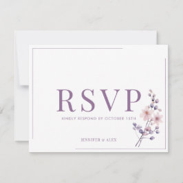 Lilac Blume Moderne Elegante UAWG RSVP Karte