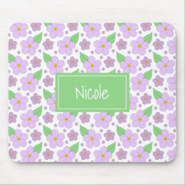 Lilac Blume Muster Mouse Pad Mousepad