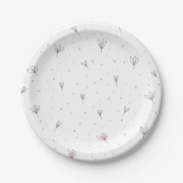 Lilac Blume Pappteller