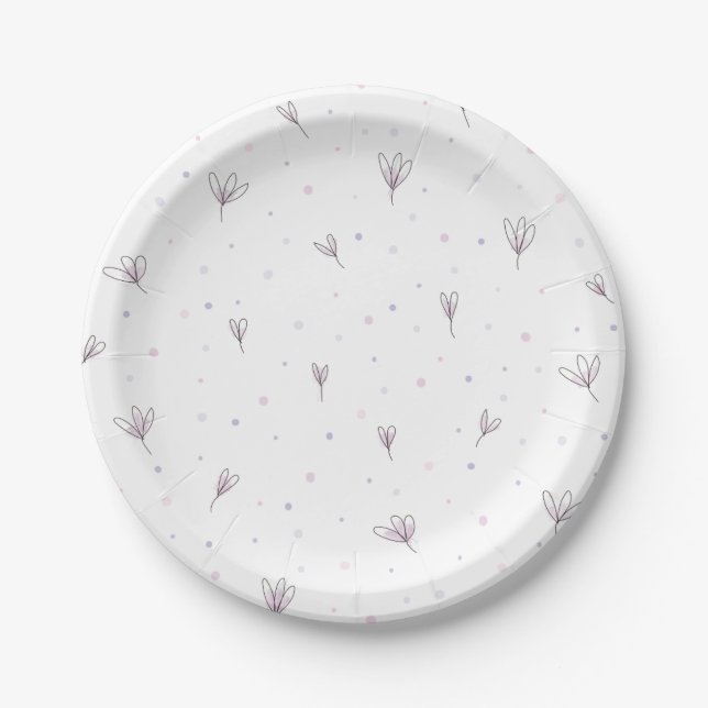 Lilac Blume Pappteller (Vorderseite)