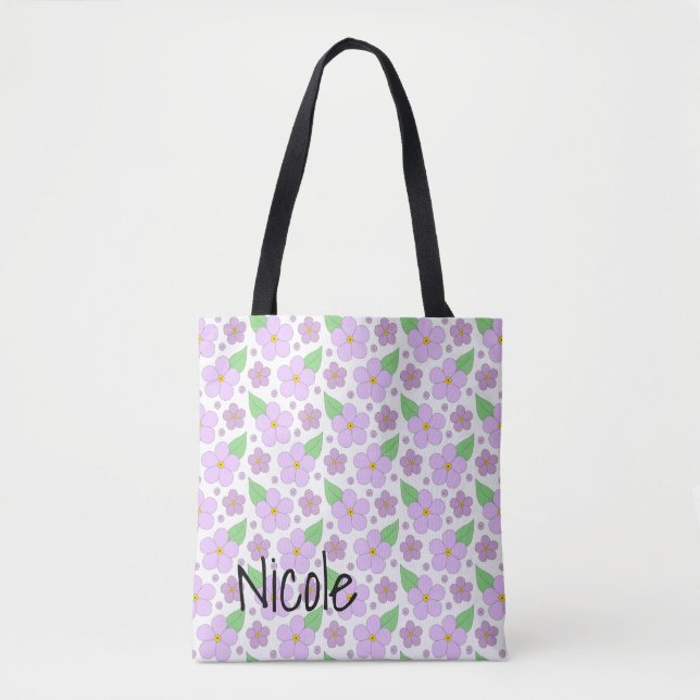 Lilac Blume Tote Bag Tasche (Vorderseite)