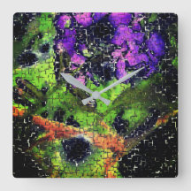 Lilac-Blume und Blätter in geschnitztem Mosaik