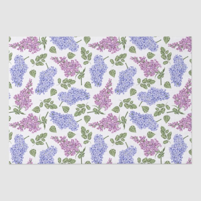 Lilac-Blume und Blätter Seidenpapier (Vorderseite)