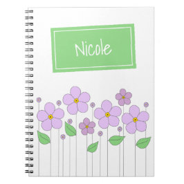 Lilac-Blume und Tag-Foto-Notebook Notizblock