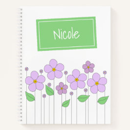 Lilac-Blume und Tag-Notebook Notizbuch