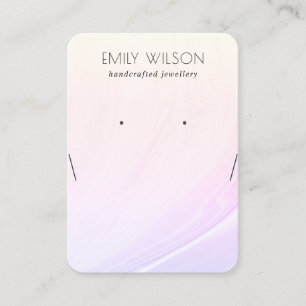 Lilac Blush Holographic Earring Necklace Display Visitenkarte