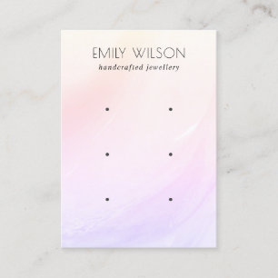Lilac Blush Yellow Wave Hologram 3 Earring Display Visitenkarte