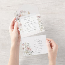 Lilac Boho Wildblume Fern Botanische Hochzeit
