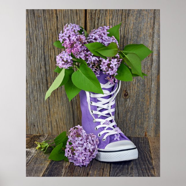 Lilac-Bouquet in lila Sneaker Poster (Vorne)
