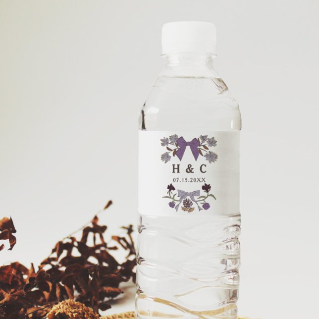 Lilac Bows Blossom Wedding Monogram (Von Creator hochgeladen)