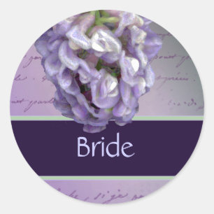 Lilac-Bridal-Aufkleber Runder Aufkleber