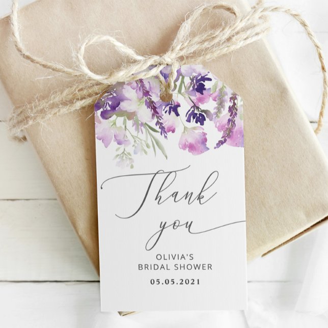 Lilac Bridal danke Ihnen Tag Geschenkanhänger (Von Creator hochgeladen)