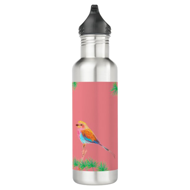 Lilac Brust Roller Bird Water Flasche Edelstahlflasche (Rechts)