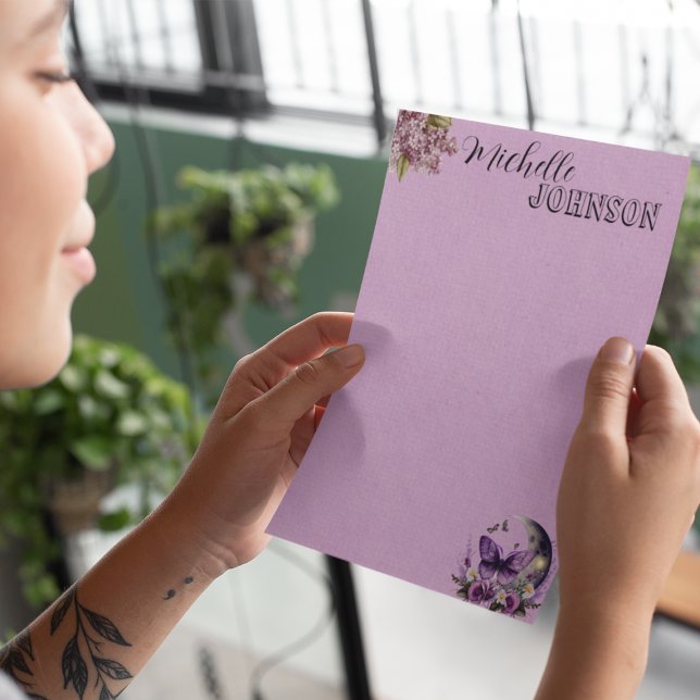 Lilac Butterfly Personalisiert Stationery (Von Creator hochgeladen)