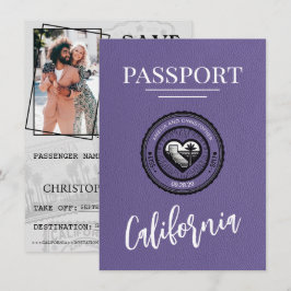 Lilac California Passport Save the Date