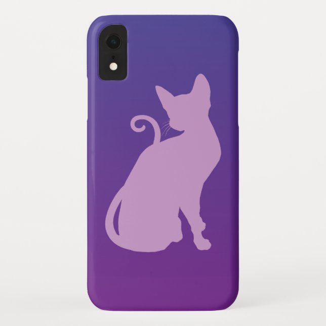 Lilac Cat auf Lila Case-Mate iPhone Hülle (Rückseite)