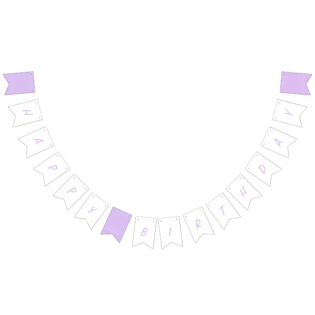 Lilac Cherry Blossom Birthday Wimpelkette (Alle)