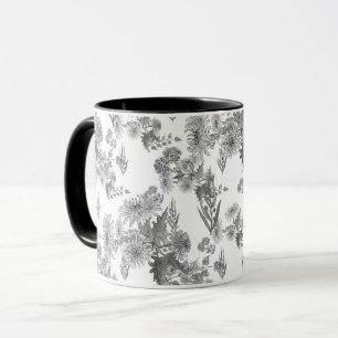 Lilac chrysanthemas , Aquarellfarben-Tasse Tasse