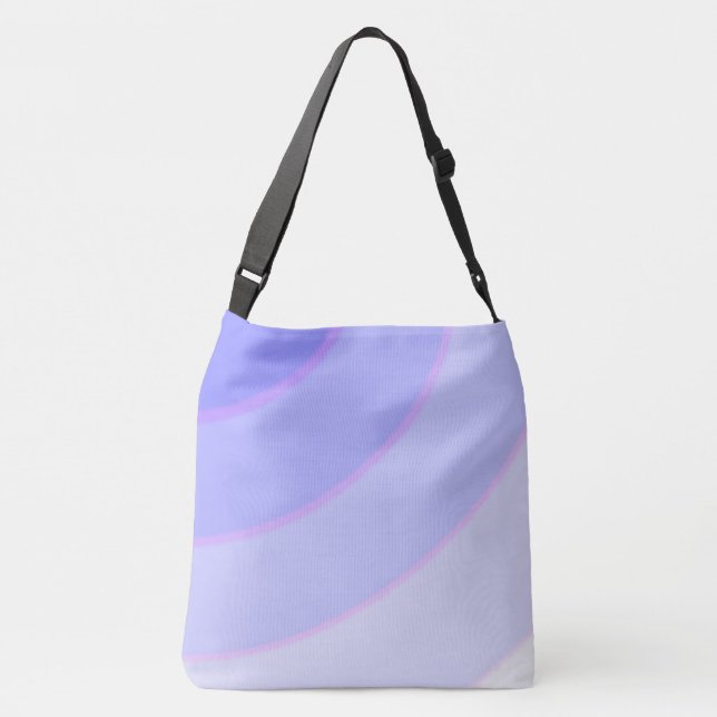 Lilac Circular Wirbel ombre Tragetaschen Mit Langen Trägern (Rückseite)