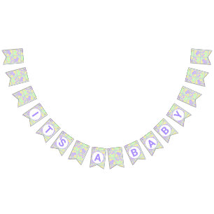 Lilac Circus Niedliches Muster Neutral Baby Dusche Wimpelkette
