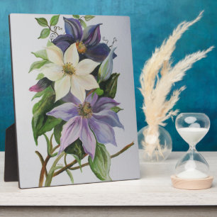 Lilac Clematis Vine Acrylmalerei Fotoplatte