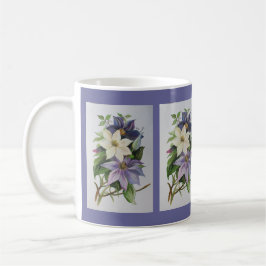 Lilac Clematis Vine Acrylmalerei Kaffeetasse
