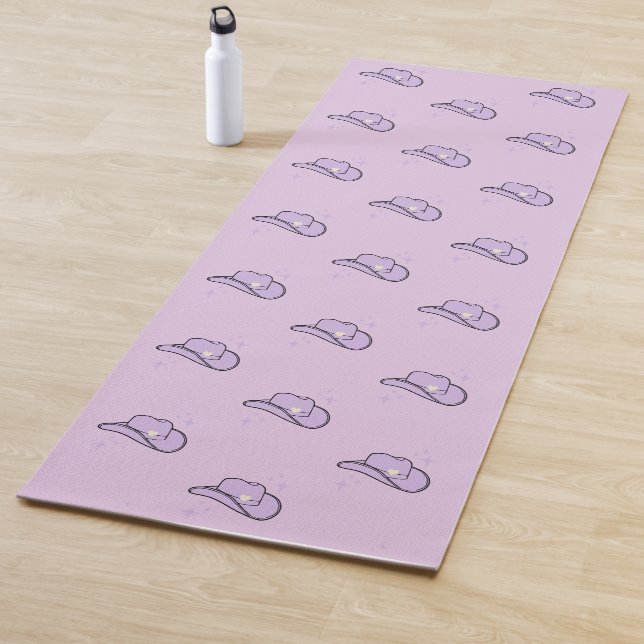 Lilac Cowgirl Rodeo Pattern Yogamatte (Beispiel)