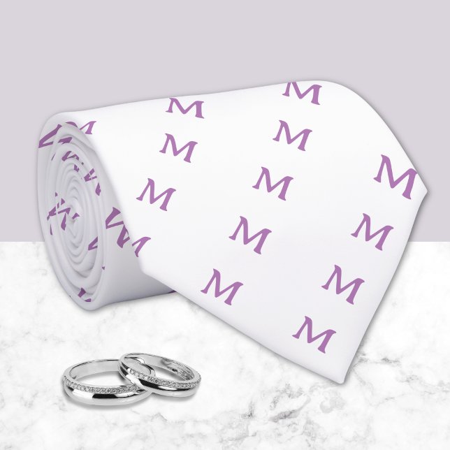 Lilac Custom Monogram Krawatte (Von Creator hochgeladen)